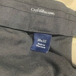 Mens Croft & Barrow Khaki Dress Pants 38x32